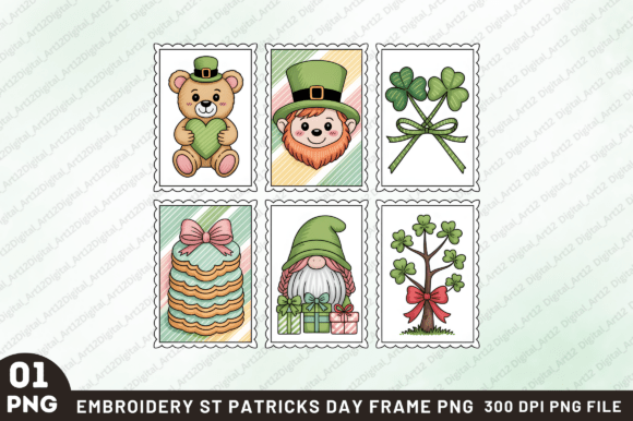 Embroidery St. Patrick s Day Frame PNG Review