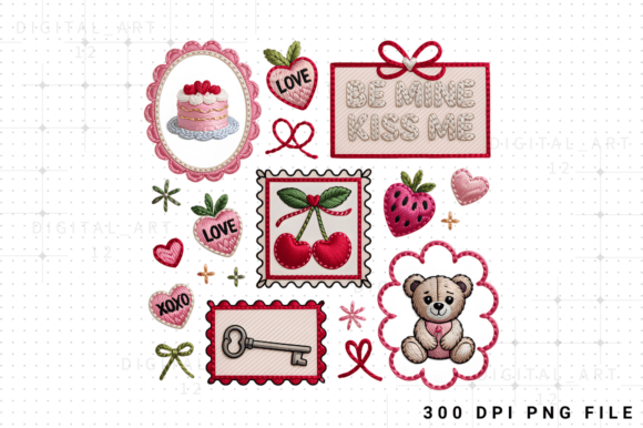Embroidery Valentine Coquette Heart PNG Review