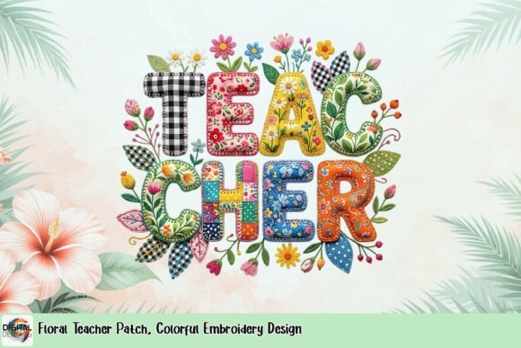 Floral Teacher Patch: Colorful Embroidery Design Review