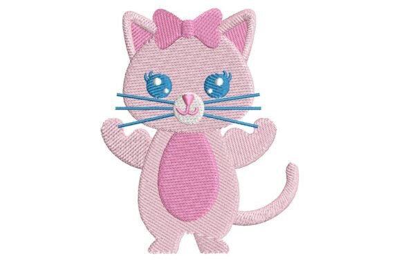 Pink Kawaii Kitten Embroidery Review