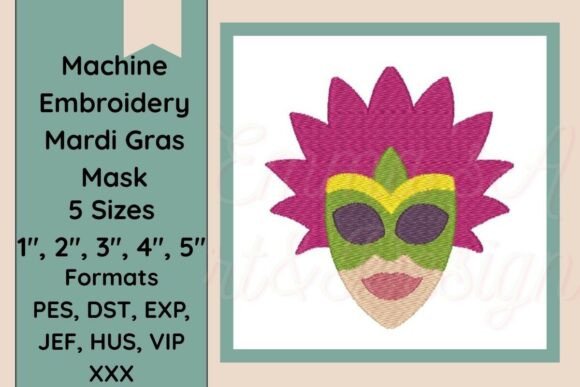 Review: Mardi Gras Mask Machine Embroidery File